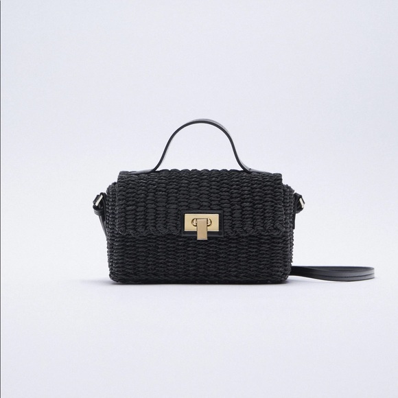Zara Bags Zara Woven Crossbody Box Bag Poshmark